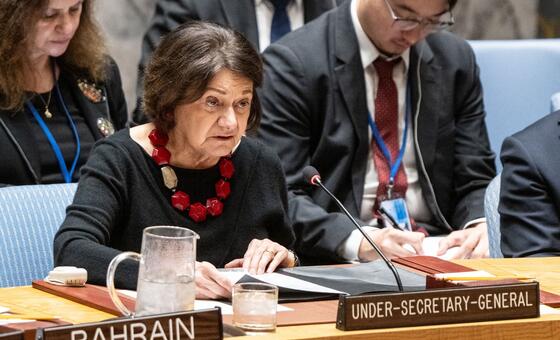 روزماري ديكارلو، وكيلة الأمين العام للشؤون السياسية وبناء السلام، تقدم إحاطة إلى مجلس الأمن بشأن منع الانتشار وجمهورية كوريا الشعبية الديمقراطية.